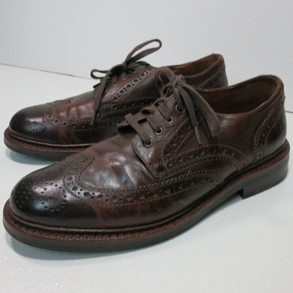 Frye Oil Tanned Leather Wingtip Dress Footwear Oxfords Men's Shoes Size 9